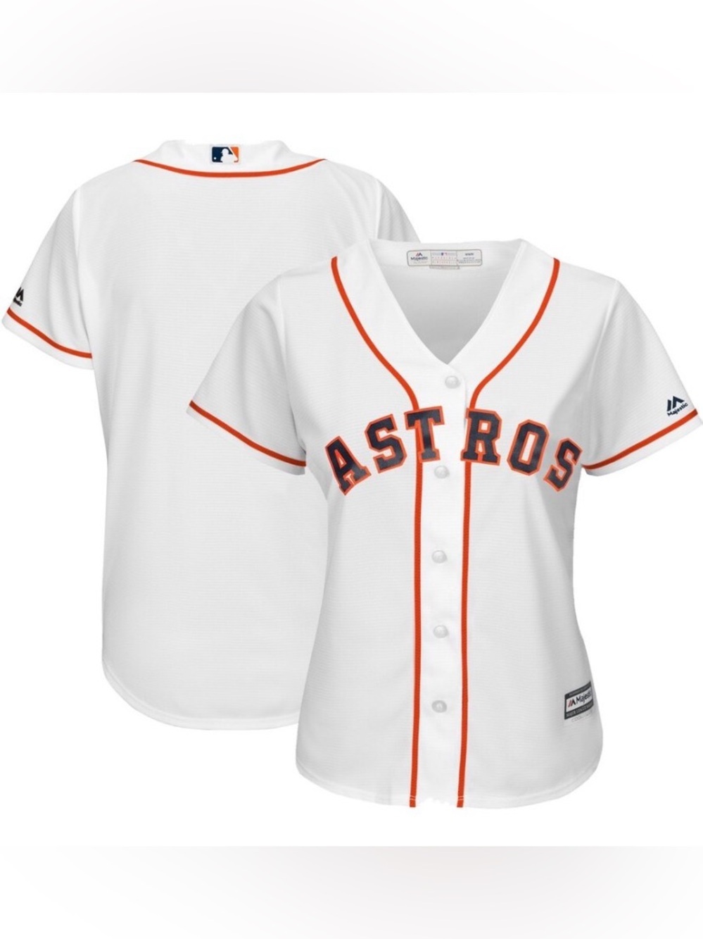 HOUSTON ASTROS Majestic Cool Base Women's White Jersey Large Blank Altuve Pena